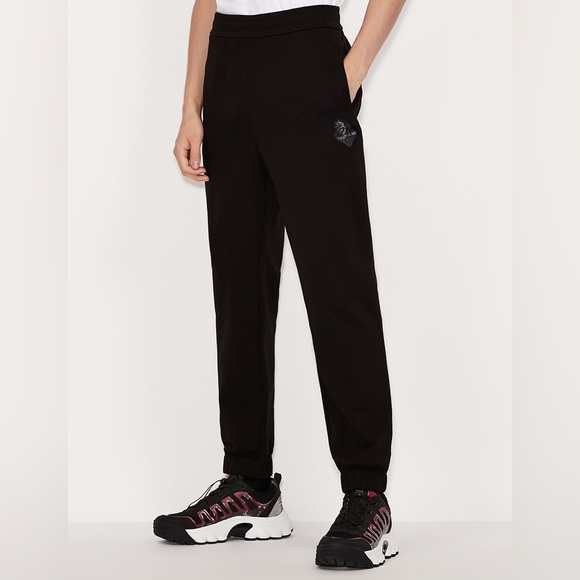 ARMANI EXCHANGE EAGLE PATCH JOGGER SWEATPANTS - Picture 11 of 13